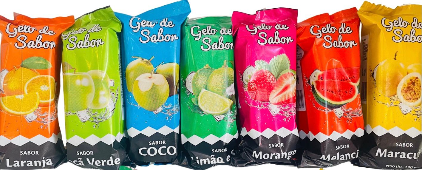 SACO PARA GELO DE SABOR - SORTIDO 1.000 UND